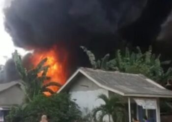 Rumah Tempat Cor BBM Hangus Dilalap Sijago Merah