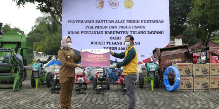Serahkan Secara Simbolis Bantuan Peralatan Pertanian Modern, Winarti Sampaikan Ini