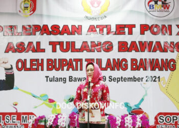 Pesan Winarti Saat Melepas Tiga Atlet Yang Akan Bertanding Pada PON Ke-20 di Papua