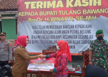 78 KK Korban Bencana Angin Puting Beliung Dapat Bantuan Dari Winarti