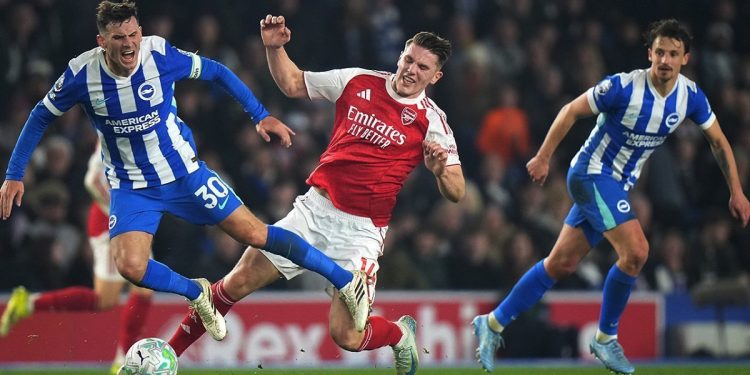 Arsenal Kian Mantap di Puncak Klasemen Premier League Usai Bekuk Brighton
